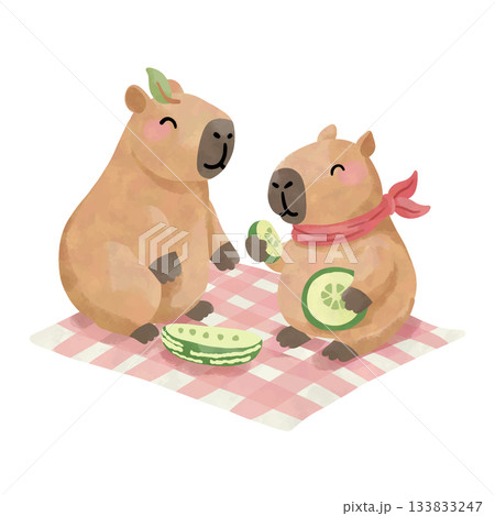 Capybara gardening day Capybara gardening day 133833247