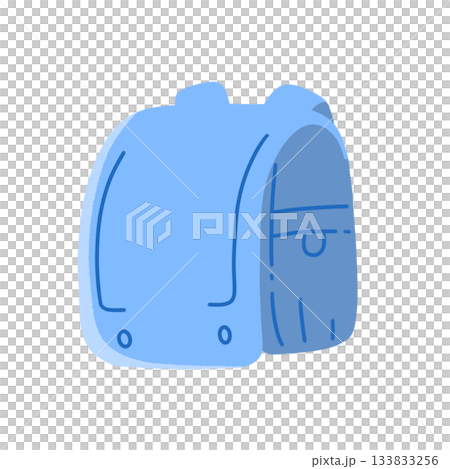 School illustration material | Light blue school bag 133833256