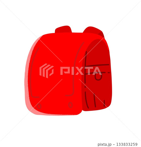 学校イラスト素材｜赤いランドセル 133833259