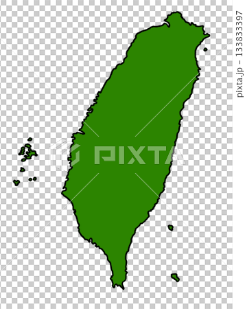 台灣地圖（綠色邊框） 133833397