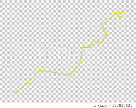 Color illustration of the constellation lines of Hydra 133833525
