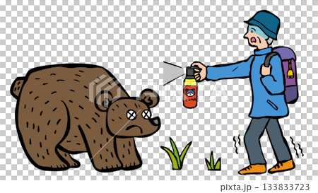 男子徒步旅行時遭遇熊;熊驅避噴霧;熊 男子徒步旅行時遭遇熊;熊驅避噴霧;熊 133833723