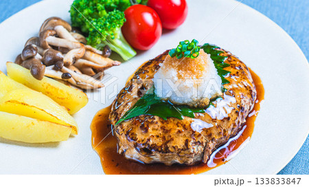 おろしハンバーグと野菜の盛り合わせ 133833847