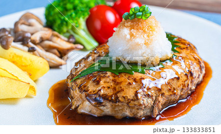 おろしハンバーグと野菜の盛り合わせ 133833851
