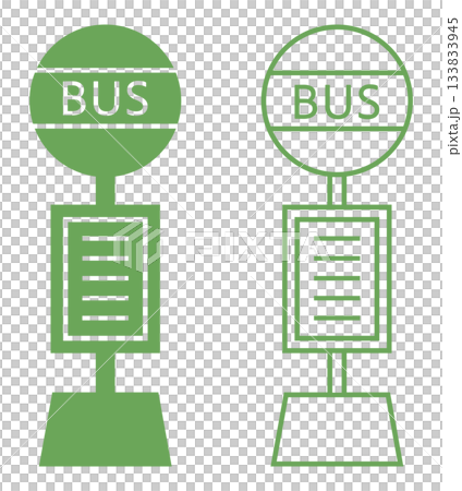 巴士站圖示綠色 巴士站圖示綠色 133833945
