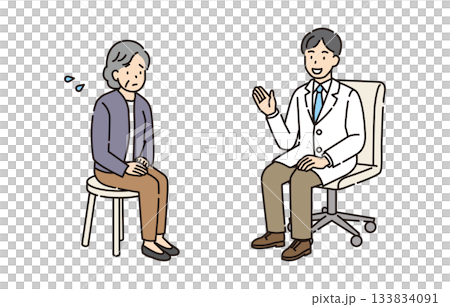 Elderly woman undergoing medical examination Elderly woman undergoing medical examination 133834091