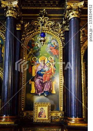 Virgin Mary painting in of Holy Trinity Greek Orthodox Church Virgin Mary painting in of Holy Trinity Greek Orthodox Church 133834452
