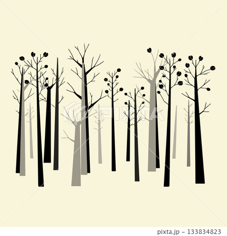 Stylized Autumn Forest Landscape Stylized Autumn Forest Landscape 133834823