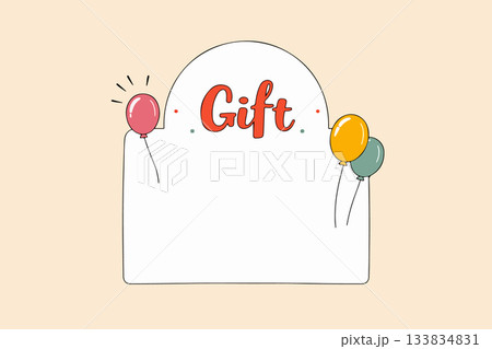 Gift Card with Balloons Gift Card with Balloons 133834831