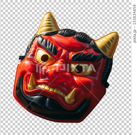 節分「鬼の面」年中行事（背景透過,キリヌキ） 133834859