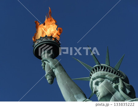 Statue of Liberty with real flames Statue of Liberty with real flames 133835222