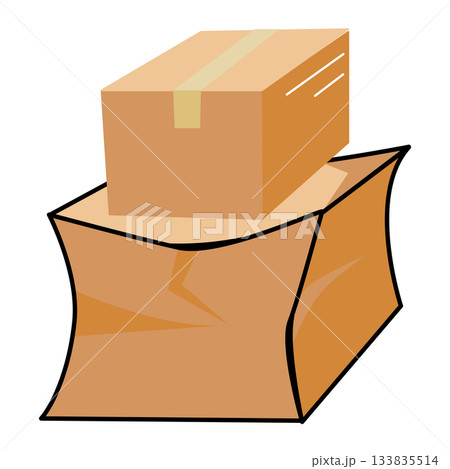 Illustration of Cardboard Boxes Stacked. do not stack Illustration of Cardboard Boxes Stacked. do not stack 133835514