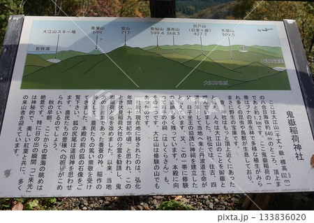 大江山ハイキングコース案内図　左 空山(717m) 中央に岩戸山 133836020