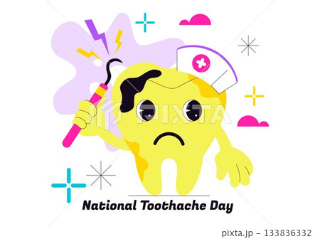 National Toothache Day Vector Illustration On February 9 Promoting Dental Hygiene To Prevent Pain Caused By Germs And Bacteria In Flat Background National Toothache Day Vector Illustration On February 9 Promoting Dental Hygiene To Prevent Pain Caused By Germs And Bacteria In Flat Background 133836332