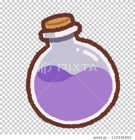 シンプルな丸瓶のイラスト(紫) シンプルな丸瓶のイラスト(紫) 133836802