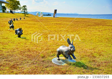 宍道湖畔の岸公園の風景 宍道湖畔の岸公園の風景 133837203