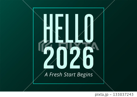 Hello 2026 Modern New Year Greeting Card 133837243