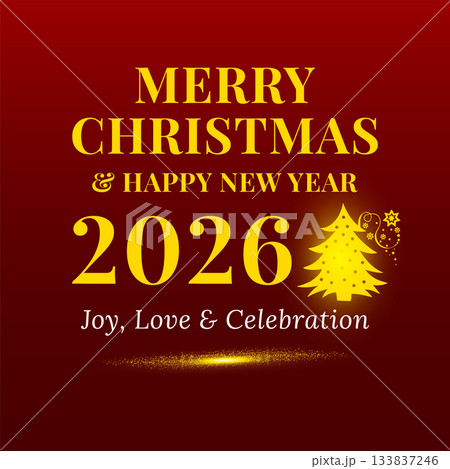 Merry Christmas And Happy New Year 2026 Celebration 133837246