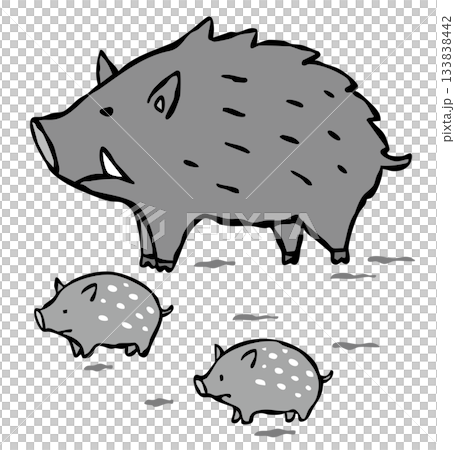 野豬和它的小豬,烏裡博 野豬和它的小豬,烏裡博 133838442