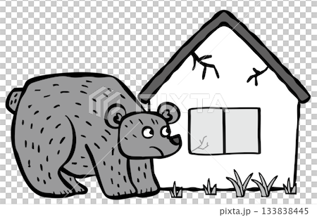 熊闖入空屋。熊。熊。翻修。 熊闖入空屋。熊。熊。翻修。 133838445