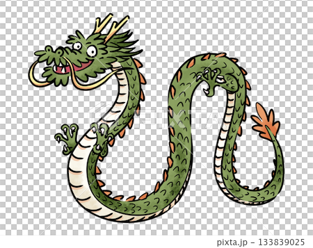 可愛的日式龍插畫 133839025