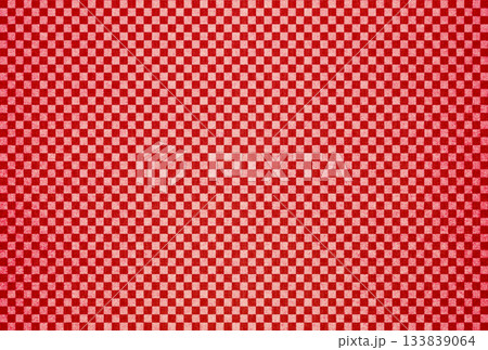 赤色の布生地に白色の市松模様のグラデーションがある背景画像6 133839064