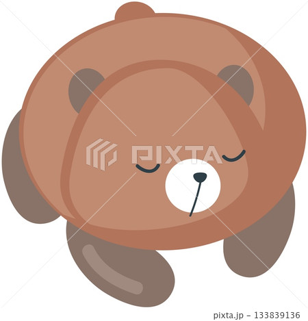 Bear sleep vector, lazy forest animal cartoon icon Bear sleep vector, lazy forest animal cartoon icon 133839136