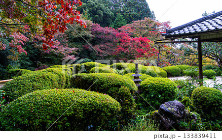京都、秋の詩仙堂 133839411
