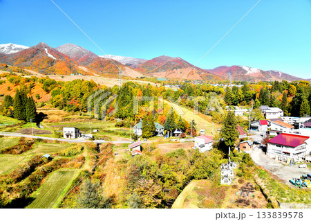 栂池パノラマ橋／松沢より栂池高原スキー場方面を望む(長野県小谷村)【2025.11】 133839578