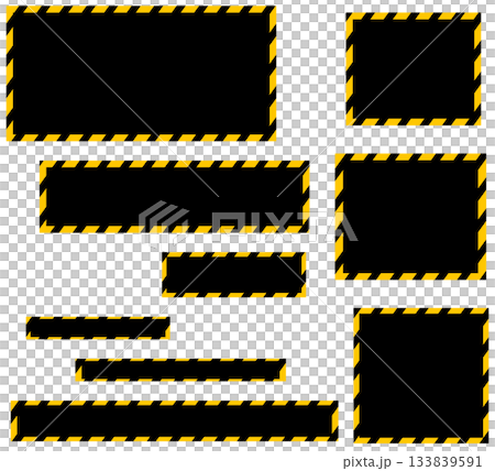 A set of various banner materials with convenient tra tape patterns A set of various banner materials with convenient tra tape patterns 133839591
