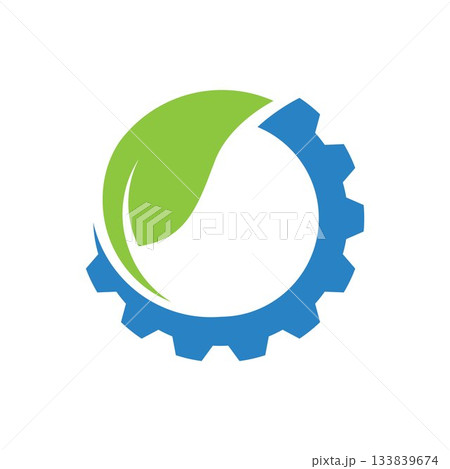 leaf gear logo icon vector concept design template leaf gear logo icon vector concept design template 133839674
