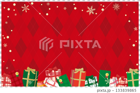 聖誕禮物相框背景插圖 133839865