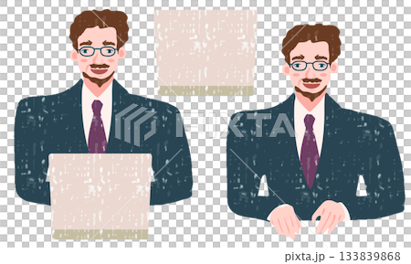 一組操作電腦的男性材料 133839868