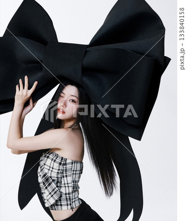 Portrait of a beautiful young Asian woman with makeup and smooth skin 133840158