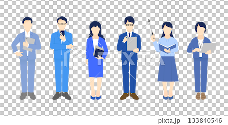 一組描繪商務人士的插圖 一組描繪商務人士的插圖 133840546