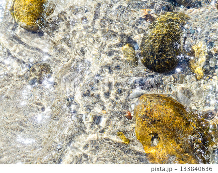 背景素材　煌めく海の波打ち際 133840636