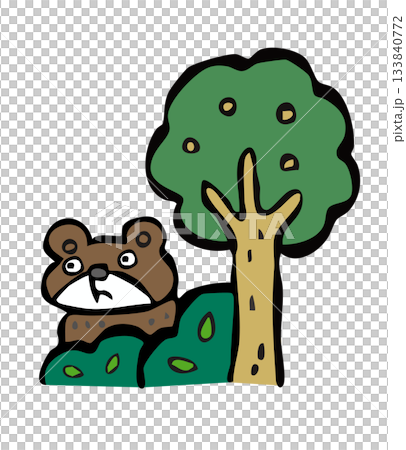 Bear peeking out from the bushes 133840772