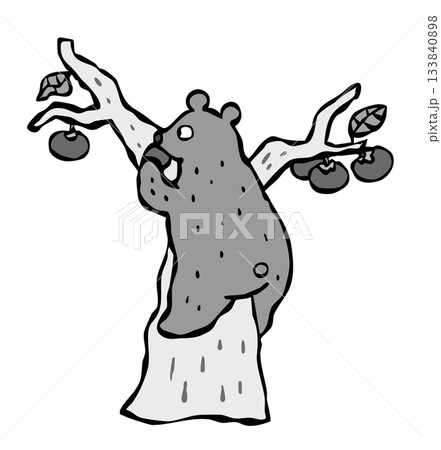 柿の木に登る熊　クマ くま 133840898