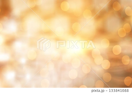 Abstract bokeh lights pattern is glowing in flat design with amber glow on transparent background 133841088