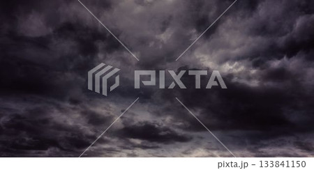 Storm cloud layers are dominating flat design sky, showing dense gray storm textures Storm cloud layers are dominating flat design sky, showing dense gray storm textures 133841150