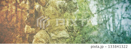 Military training in the camp Military training in the camp 133841322