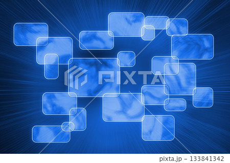 Digitally generated futuristic blue screens 133841342