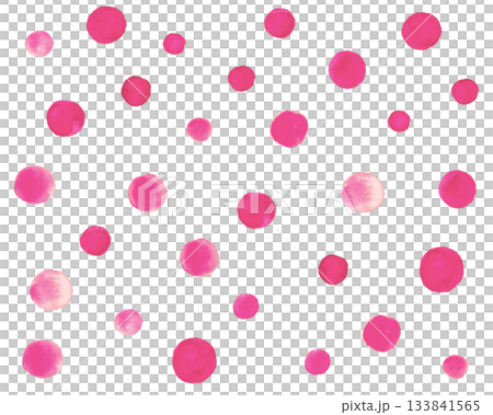 用透明水彩顏料隨意繪製的波點 133841565