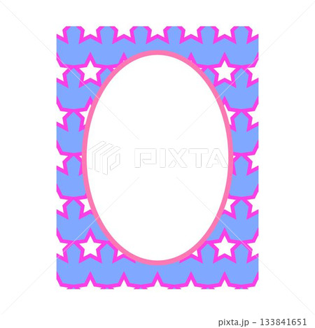 Colorful retro decorative frame border abstract shape vector illustration Colorful retro decorative frame border abstract shape vector illustration 133841651