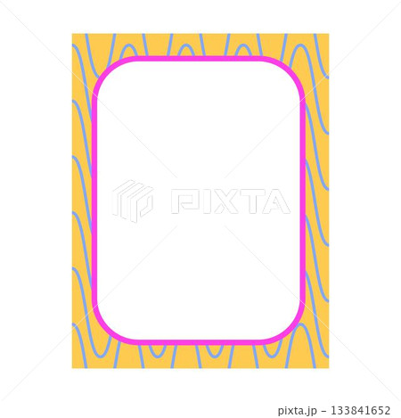 Colorful retro decorative frame border abstract shape vector illustration 133841652
