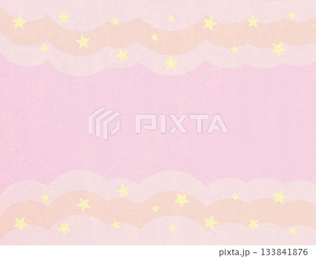 パステルカラーの星空と雲のテクスチャ背景 133841876