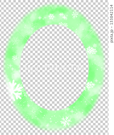 淺綠色雪花和淺橢圓形邊框 淺綠色雪花和淺橢圓形邊框 133842114