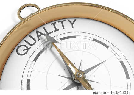 Compass pointing to quality Compass pointing to quality 133843033