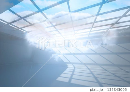 Room with holographic cloud Room with holographic cloud 133843096