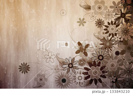 Digitally generated girly floral design 133843210